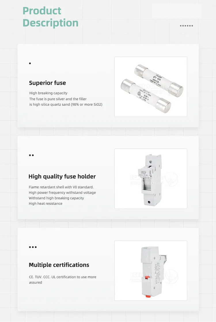1000V DC Fuse Holder Pv Solar