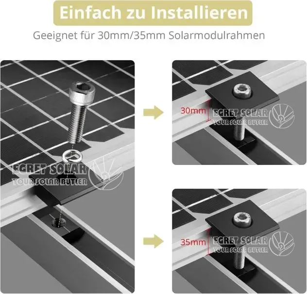 Black Adjustable Mid Clamp Solar Black Adjustable Mid Clamp Solar