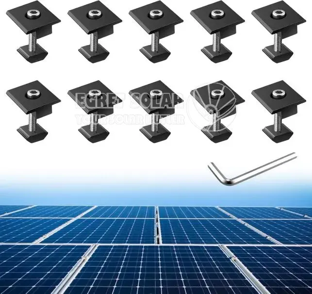 Solar 30 Mm 35 Mm Black Mid Clamp Solar 30 Mm 35 Mm Black Mid Clamp